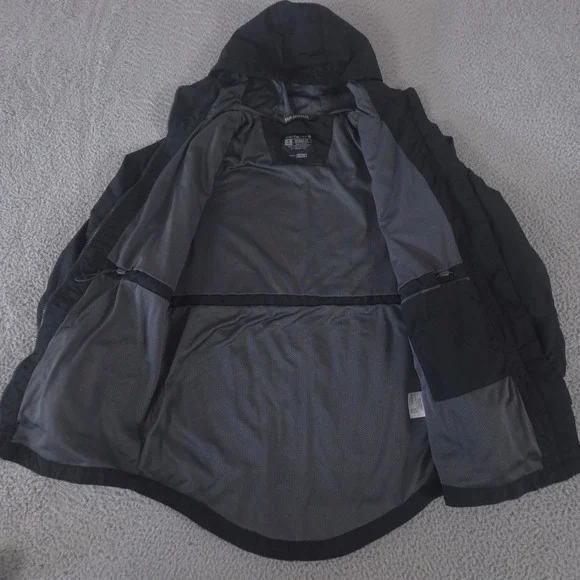 Carhartt Jacket Womens S Black Rockford Nylon Rain Defender Hooded Windbreaker - Picture 4 of 9